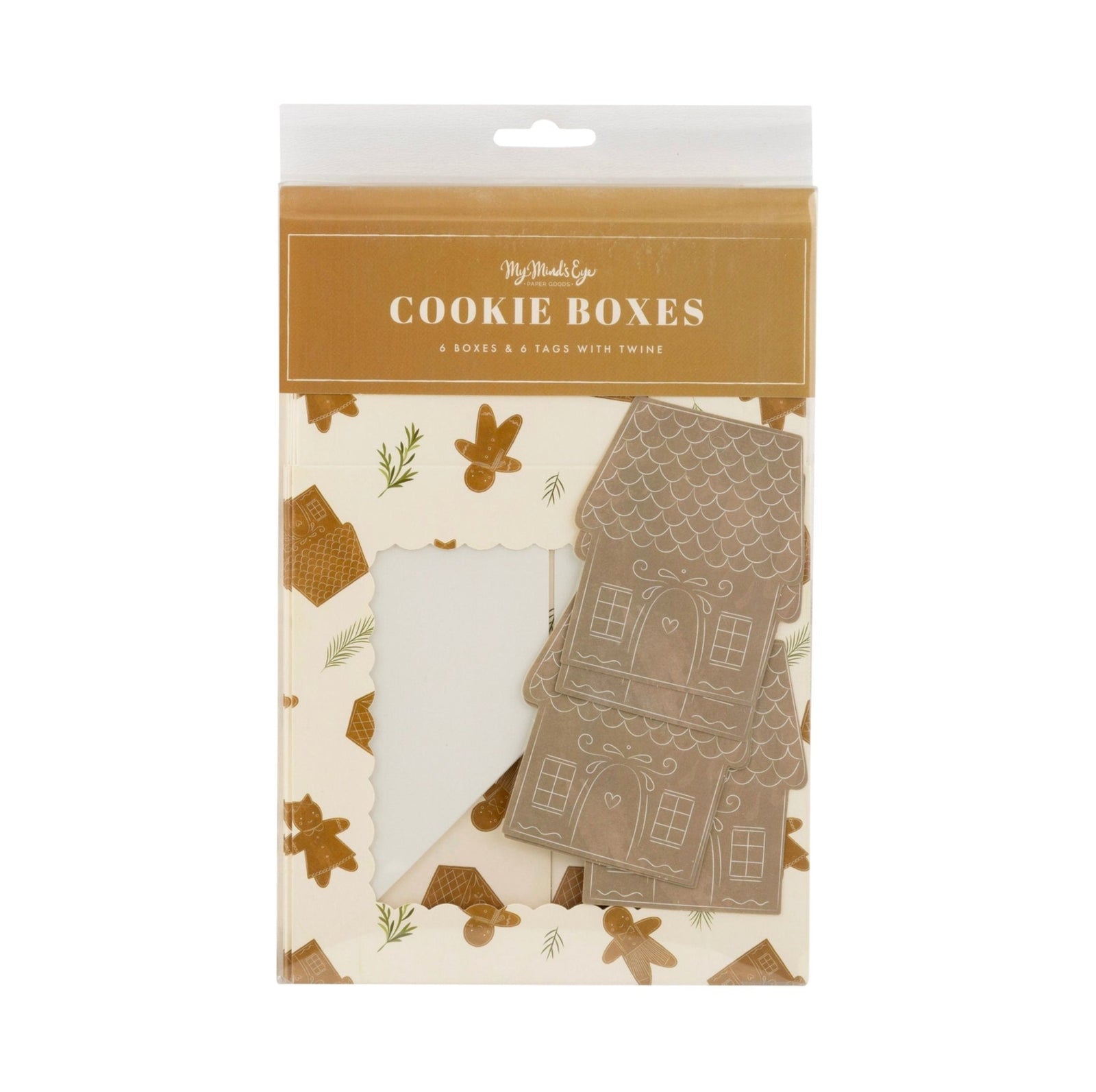 Gingerbread Cookie Boxes with Tags 6ct - Stesha Party