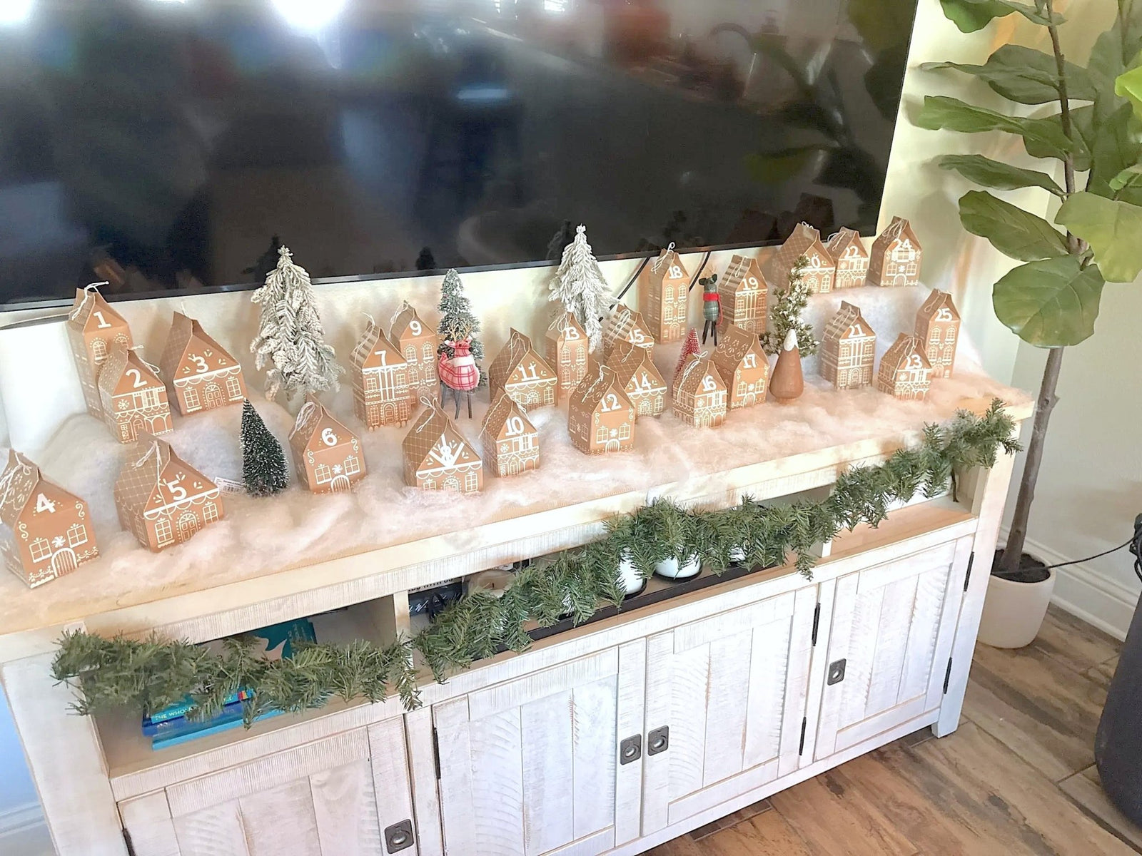 Gingerbread House Advent Boxes Countdown Calendar - Stesha Party