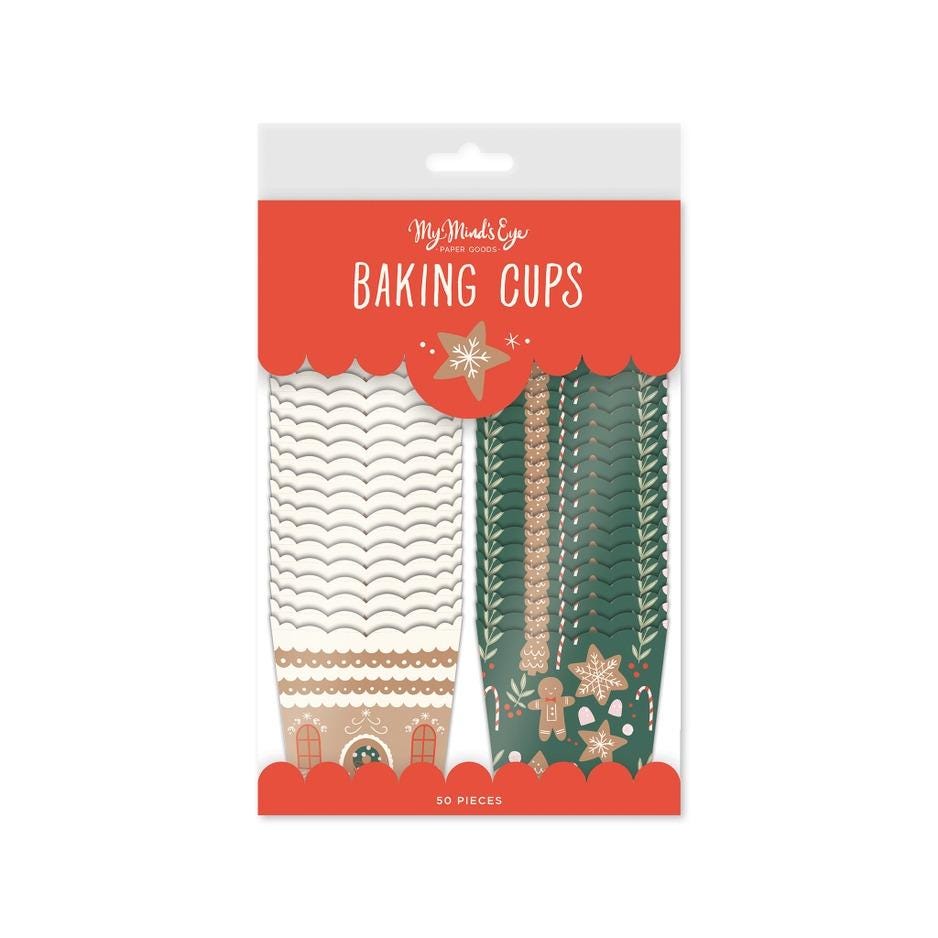 Gingerbread House Baking Cups 5 oz - Stesha Party
