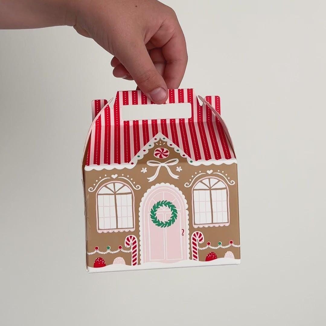 Gingerbread House Cookie Boxes 6ct - Stesha Party