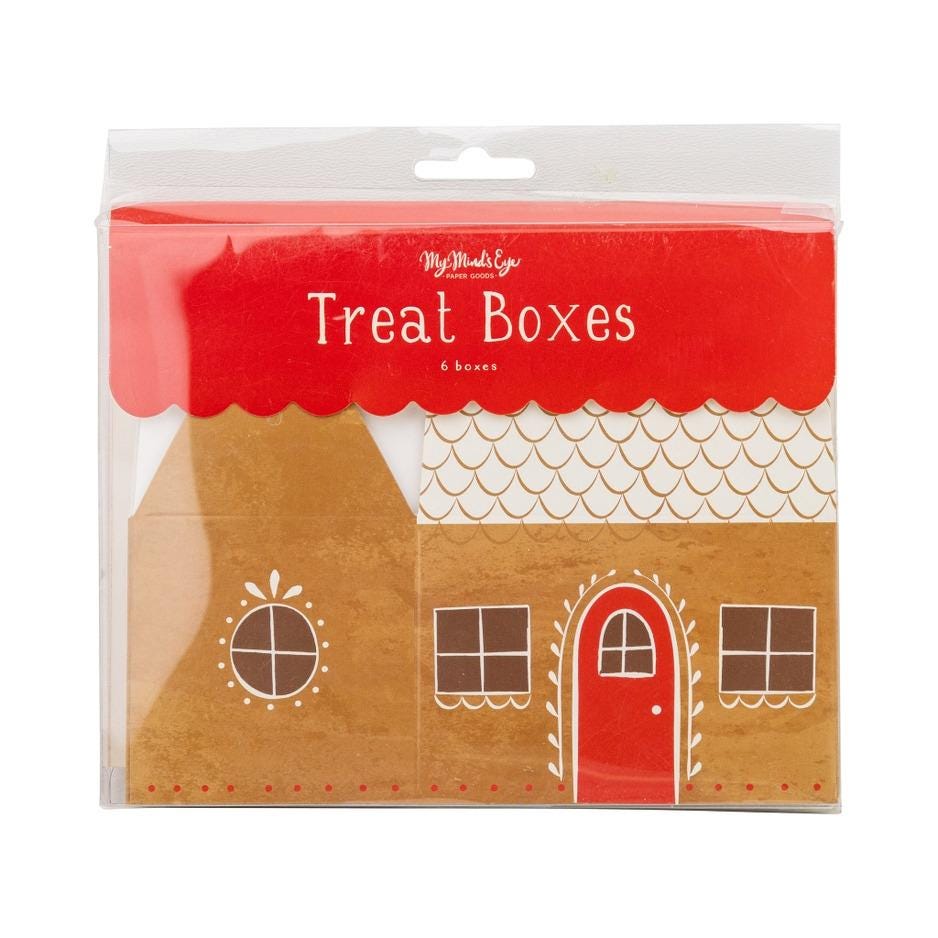 Gingerbread House Treat Boxes - Stesha Party
