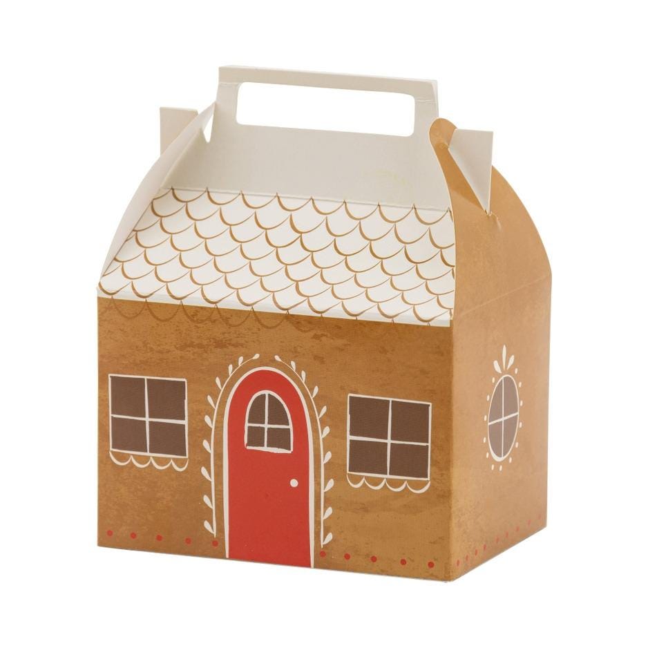 Gingerbread House Treat Boxes - Stesha Party