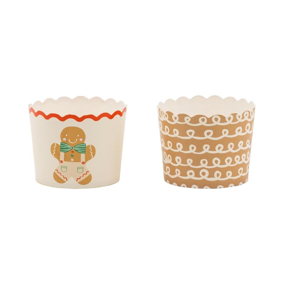 Gingerbread Man Baking Cups 5oz - Stesha Party