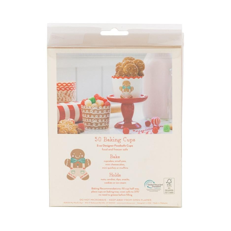Gingerbread Man Baking Cups 5oz - Stesha Party