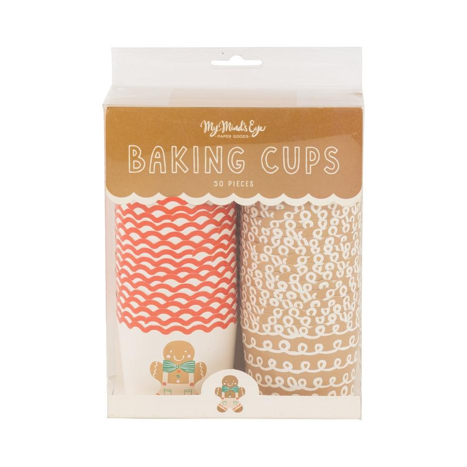 Gingerbread Man Baking Cups 5oz - Stesha Party