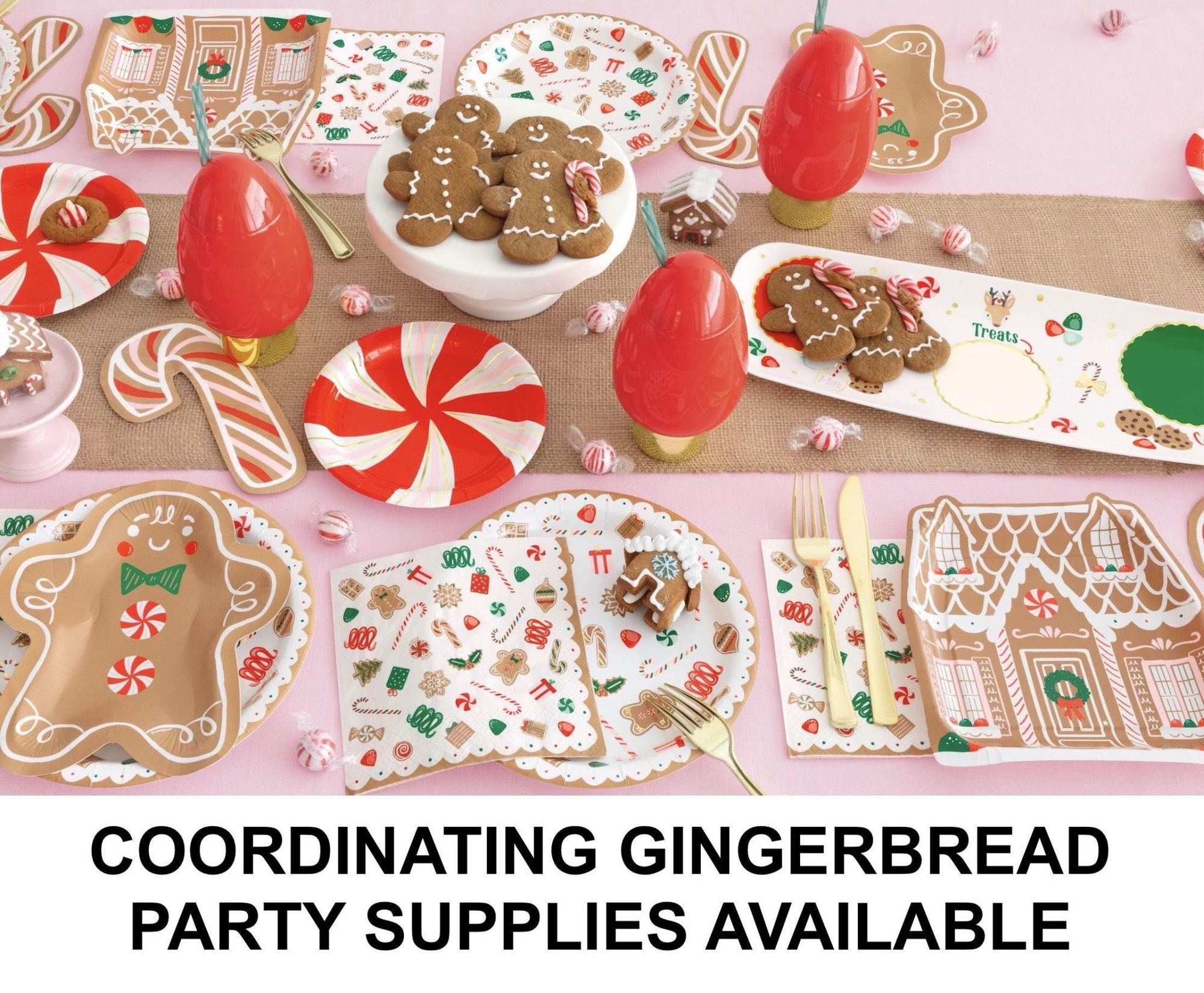 Gingerbread Paper Serving Plates 8ct - Stesha Party