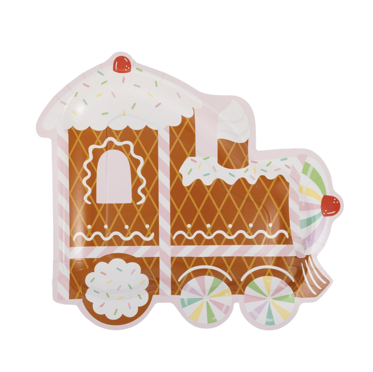 Gingerbread Train Plates - Stesha Party