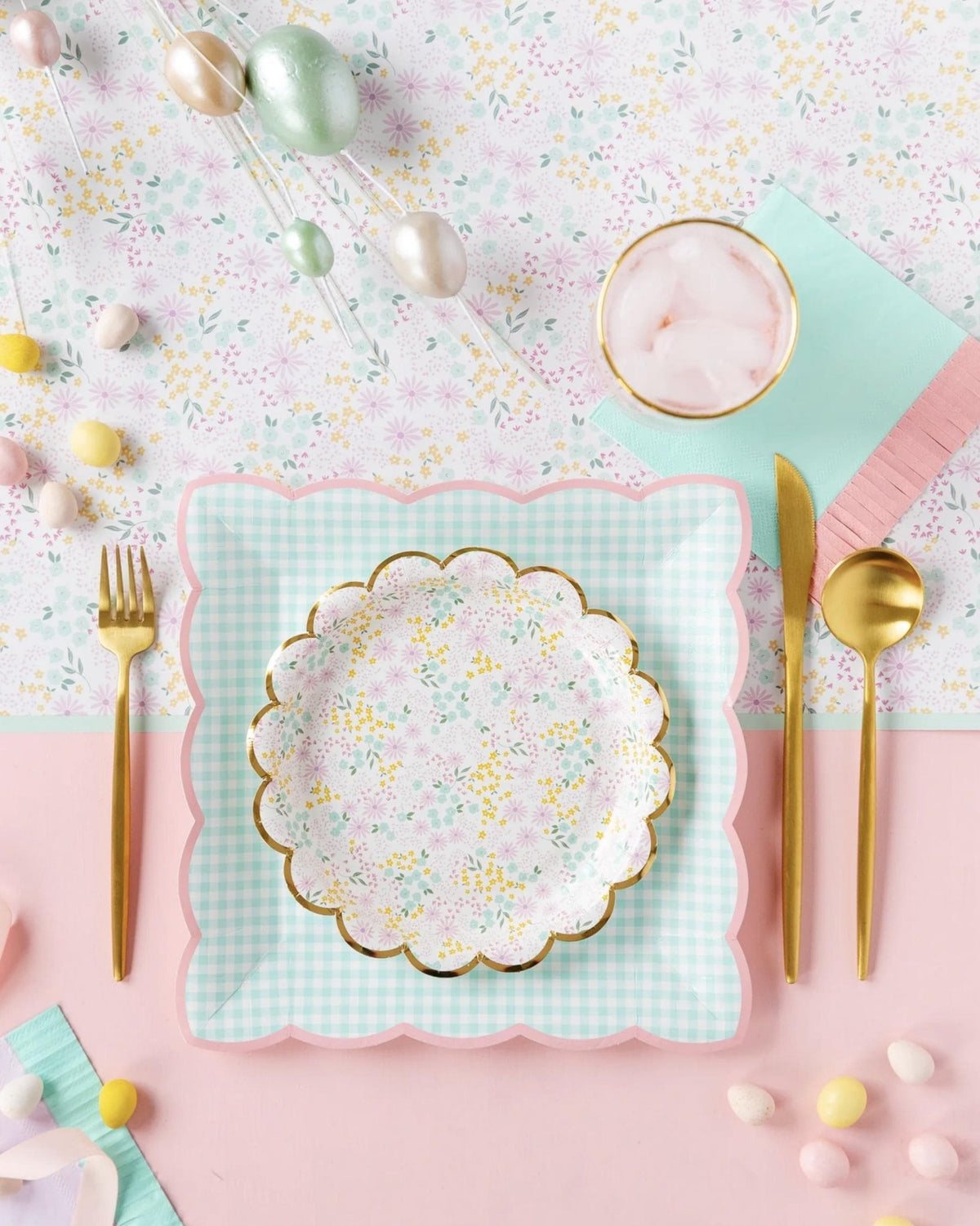 Gingham Party Plates - Stesha Party