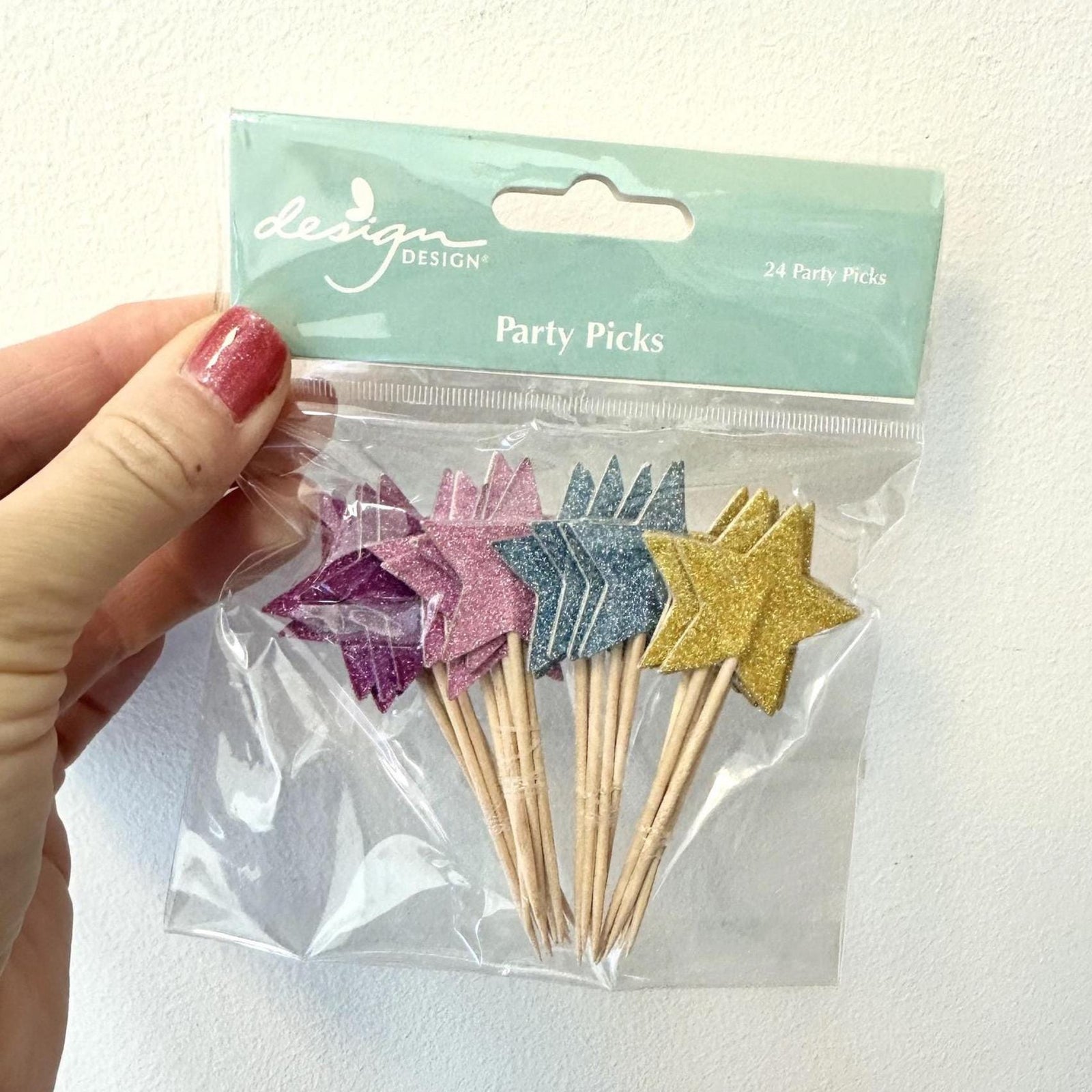 Glitter Star Party Picks 24ct - Stesha Party