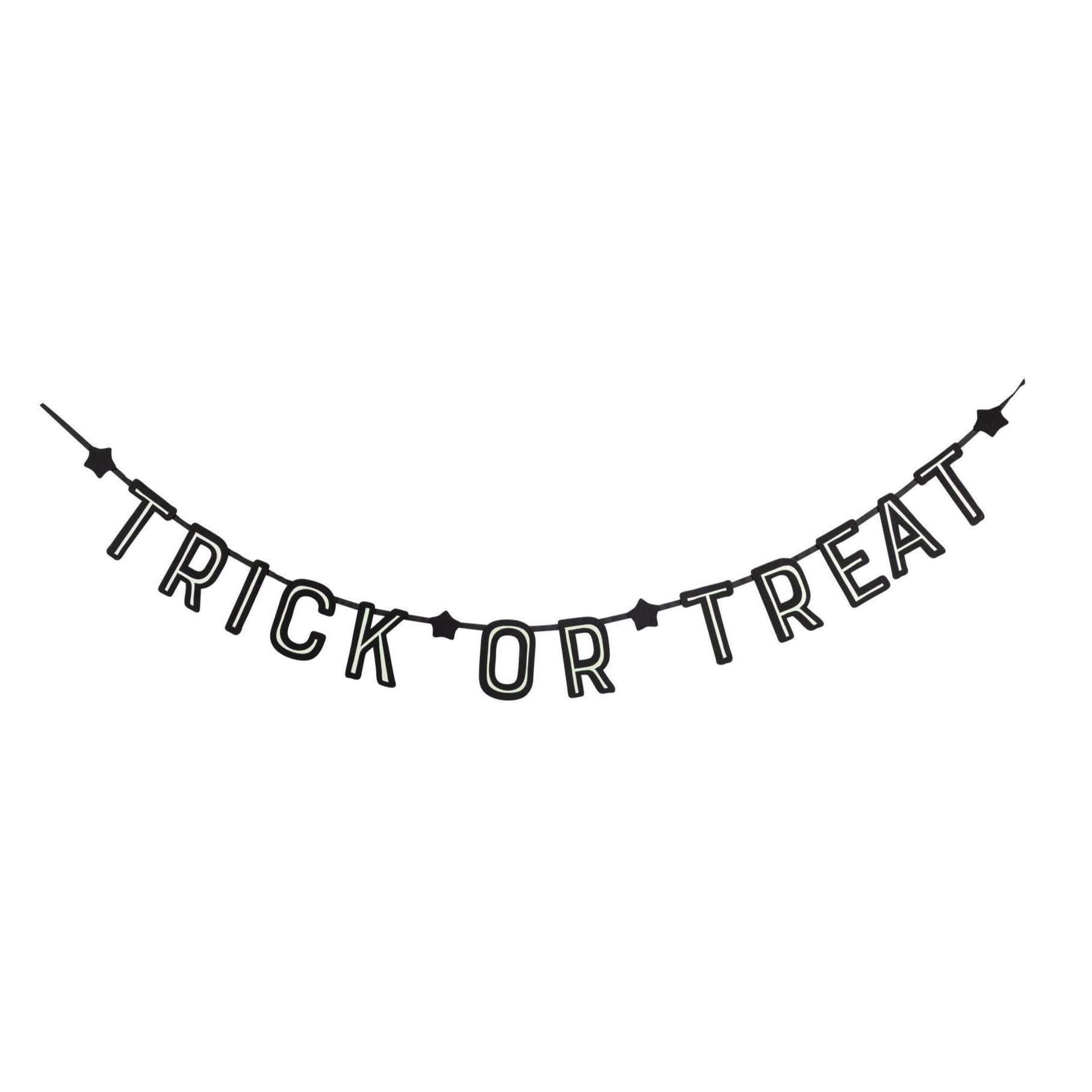 Glow in the Dark Trick or Treat Banner 6ft - Stesha Party