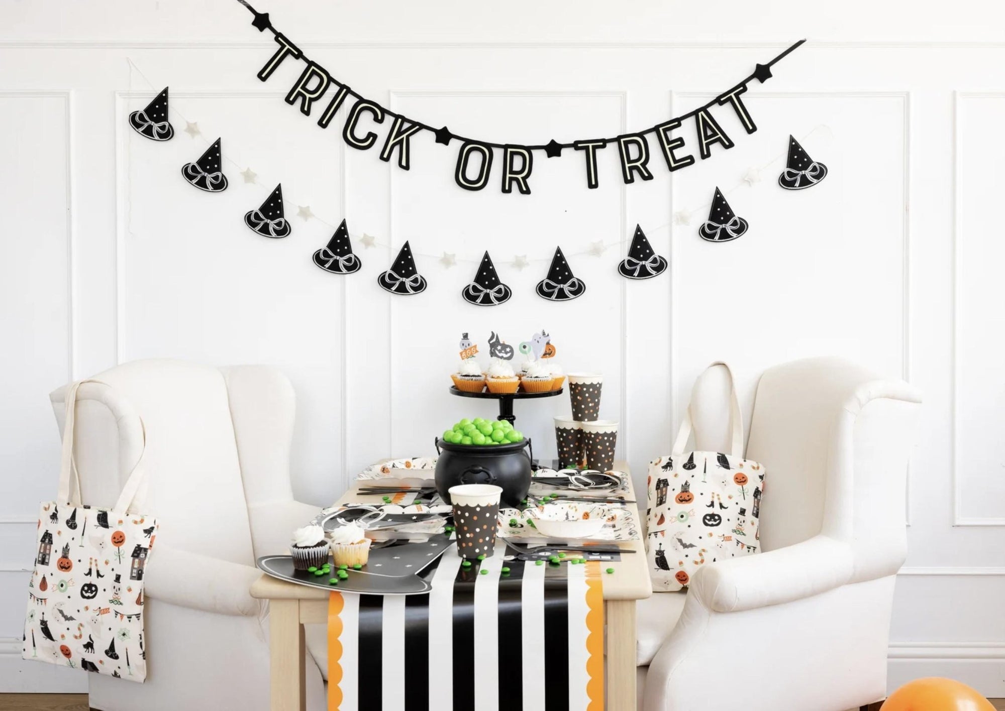 Glow in the Dark Trick or Treat Banner 6ft - Stesha Party