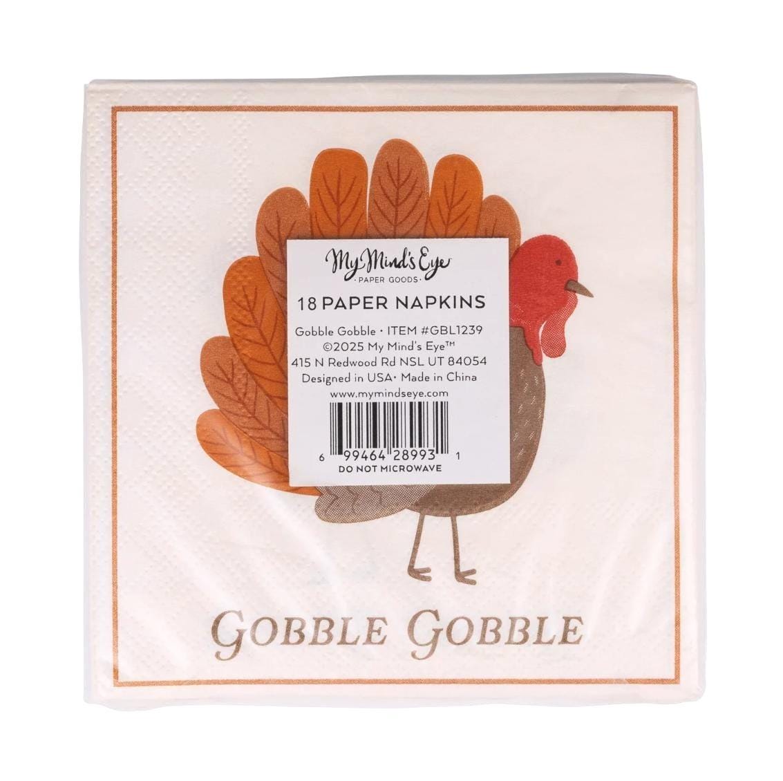 Gobble Gobble Turkey Napkins - Stesha Party