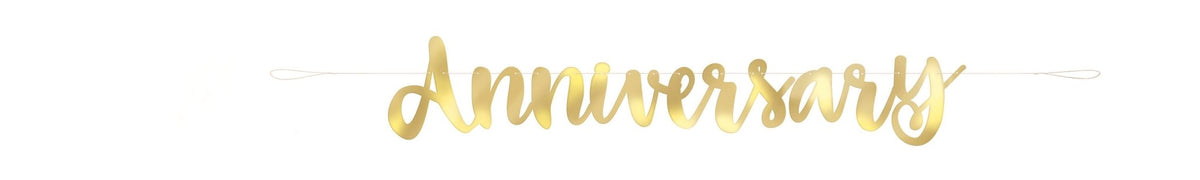 Gold Anniversary Party Banner - Stesha Party