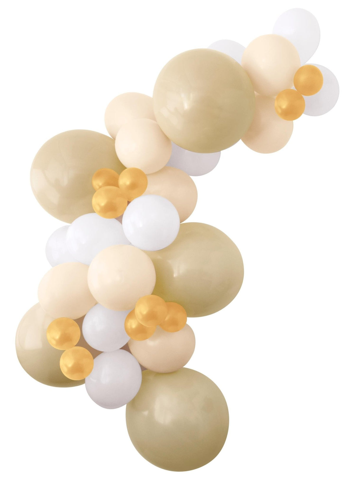Gold, Beige, Cream and White Balloon Arch Kit 33pc - Stesha Party