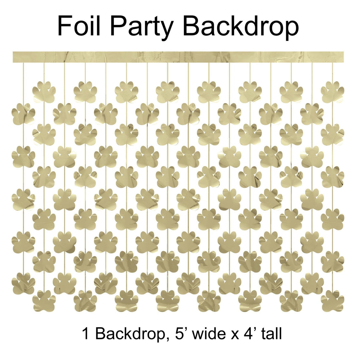 Gold Foil Paw Print Backdrop - Stesha Party