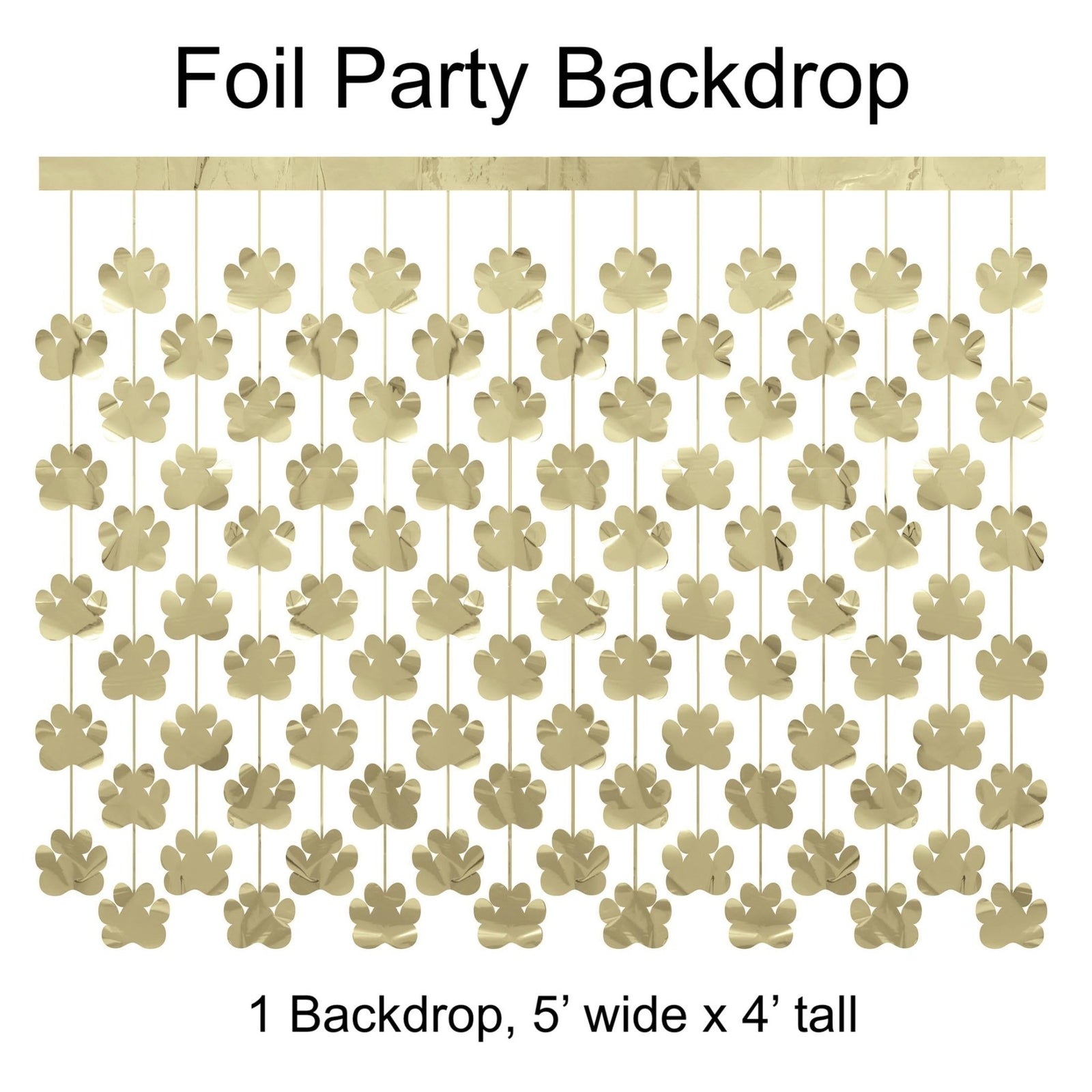 Gold Foil Paw Print Backdrop - Stesha Party