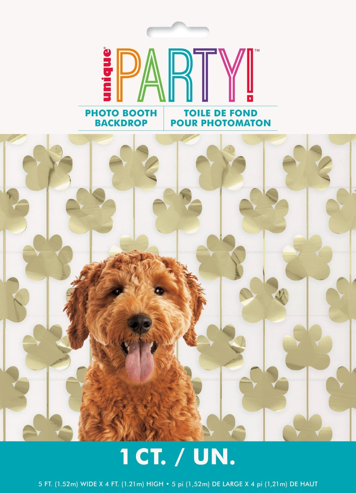 Gold Foil Paw Print Backdrop - Stesha Party