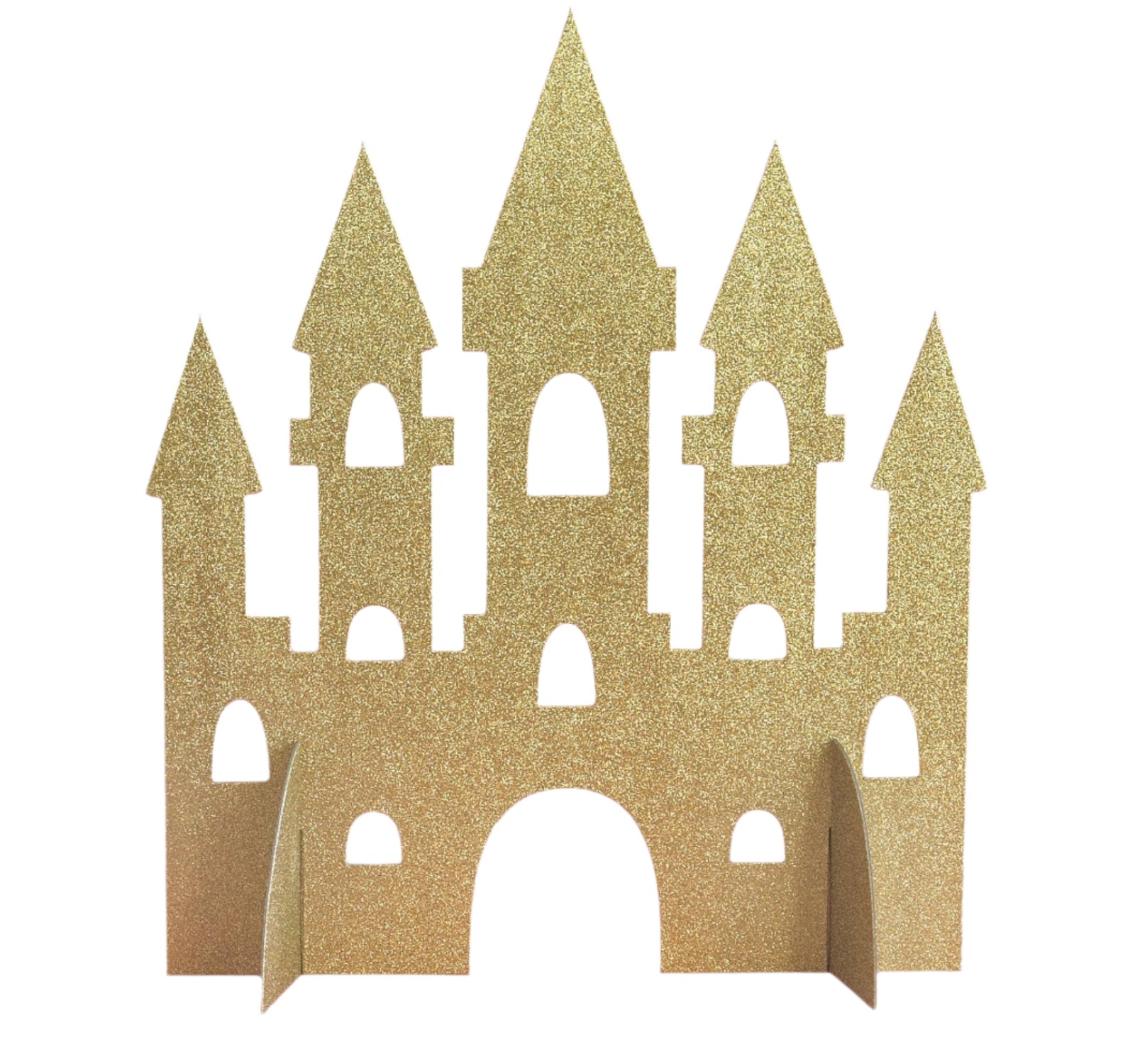 Gold Glitter Princess Party Castle Centerpiece - Stesha Party