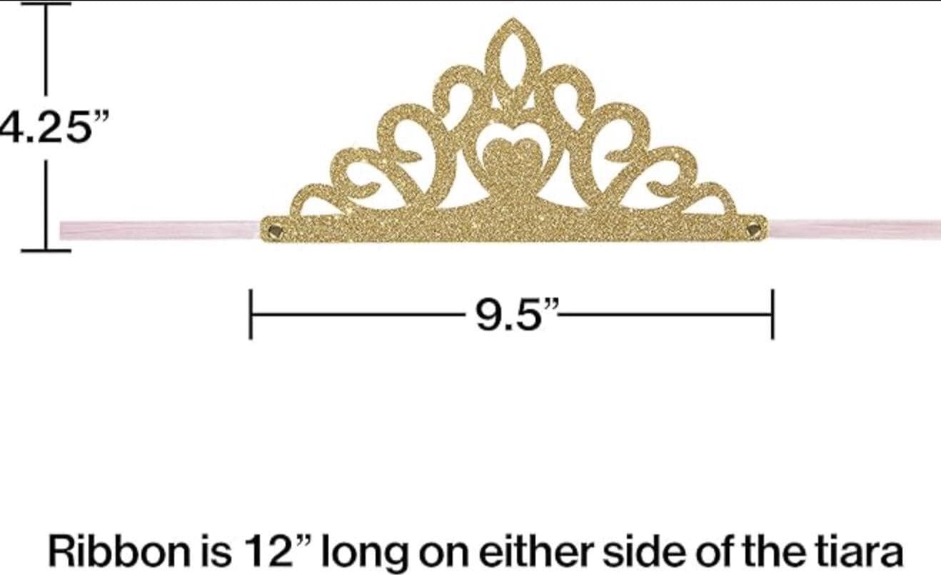 Gold Glitter Princess Tiaras 8ct - Stesha Party