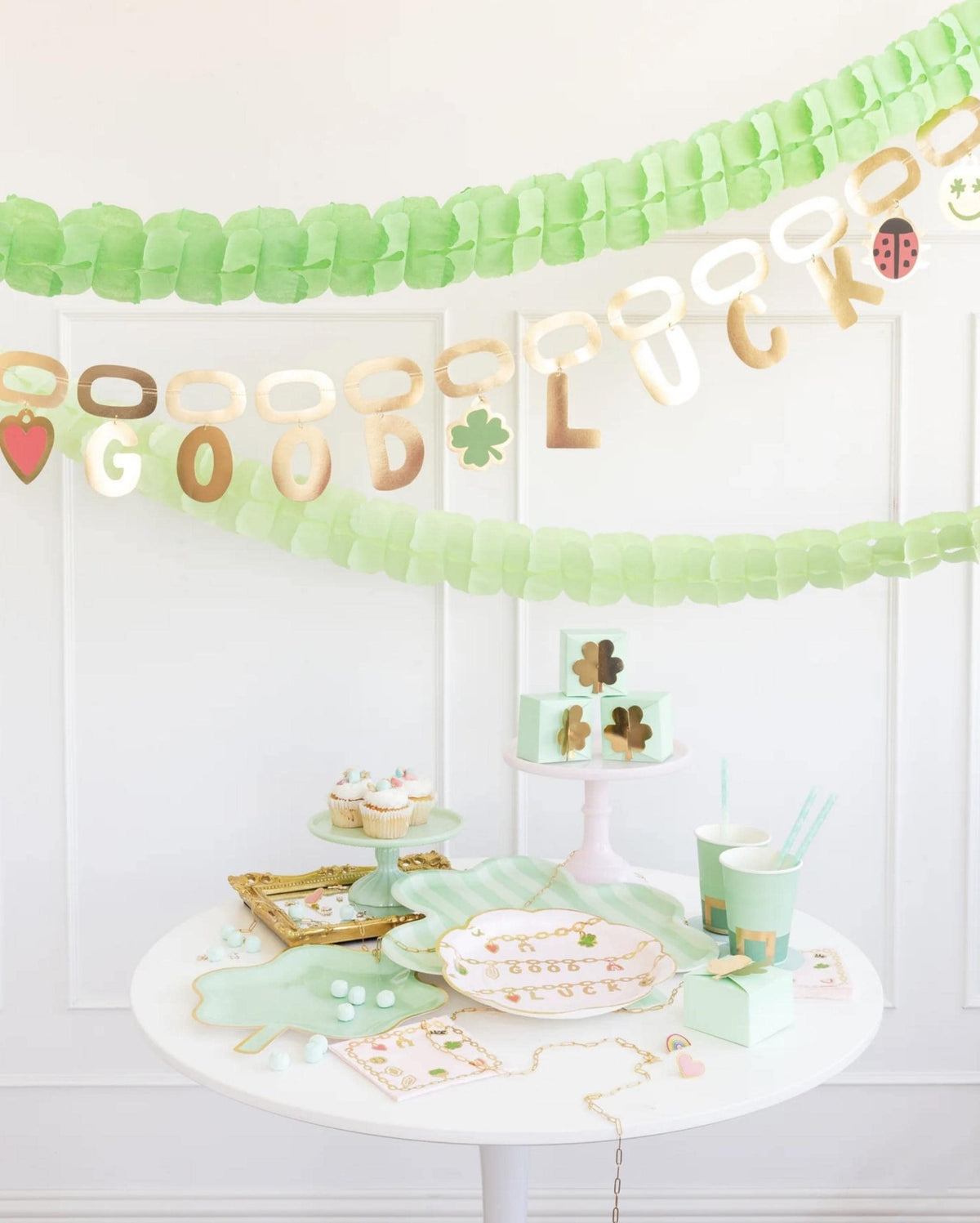 Gold Good Luck Charm Banner - Stesha Party