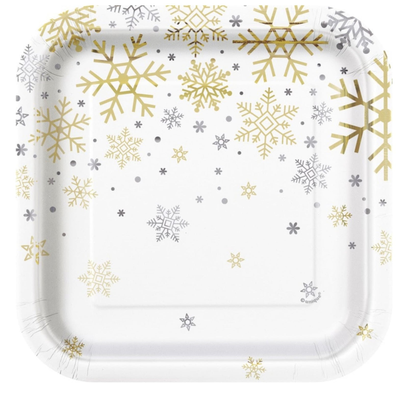 Gold & Silver Snowflake Cake Plates - Stesha Party