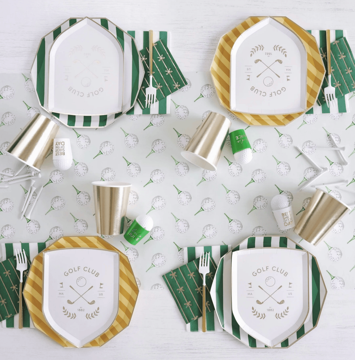 Golf Club Party Plates 8ct - Stesha Party