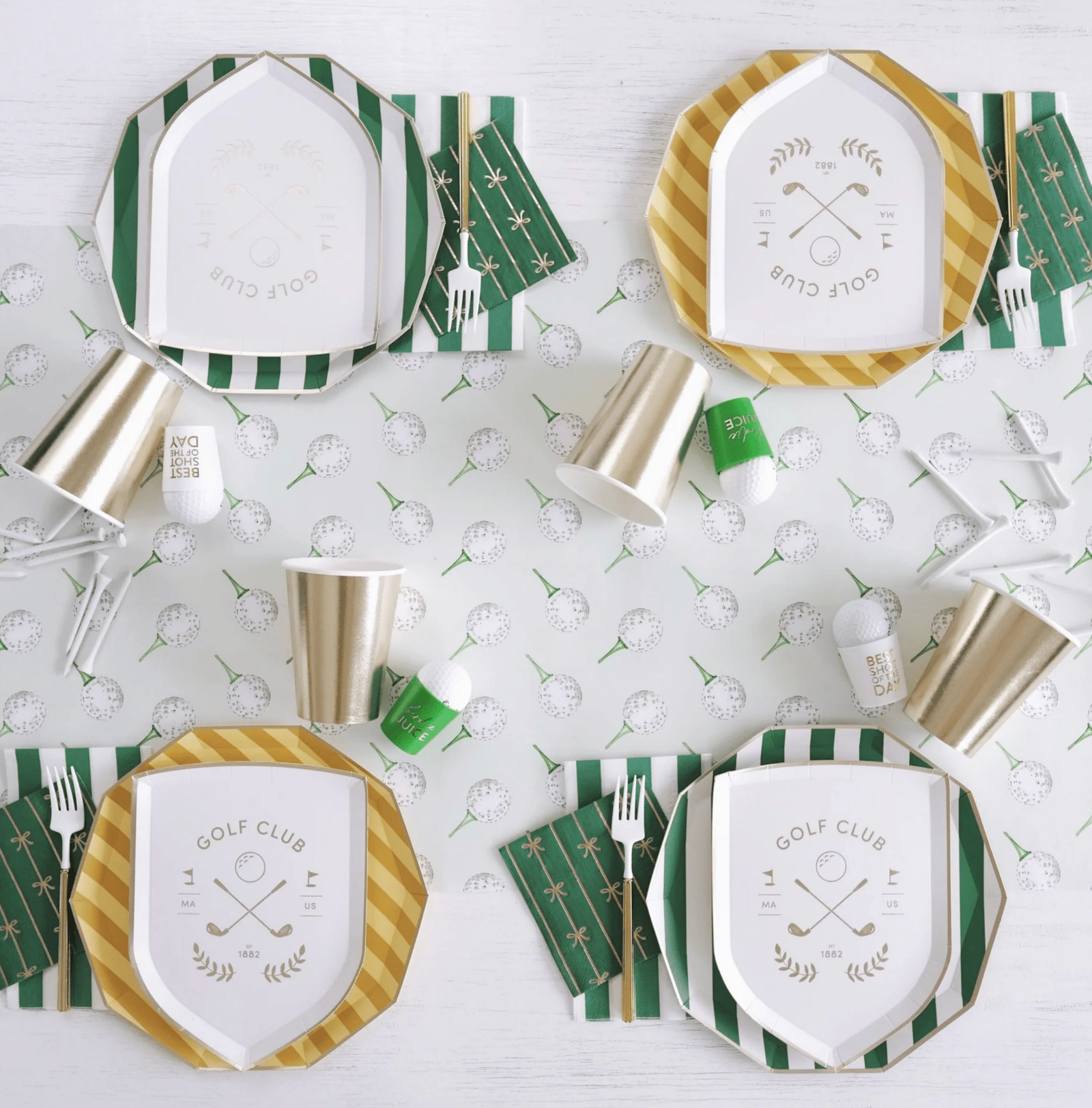 Golf Club Party Plates 8ct - Stesha Party