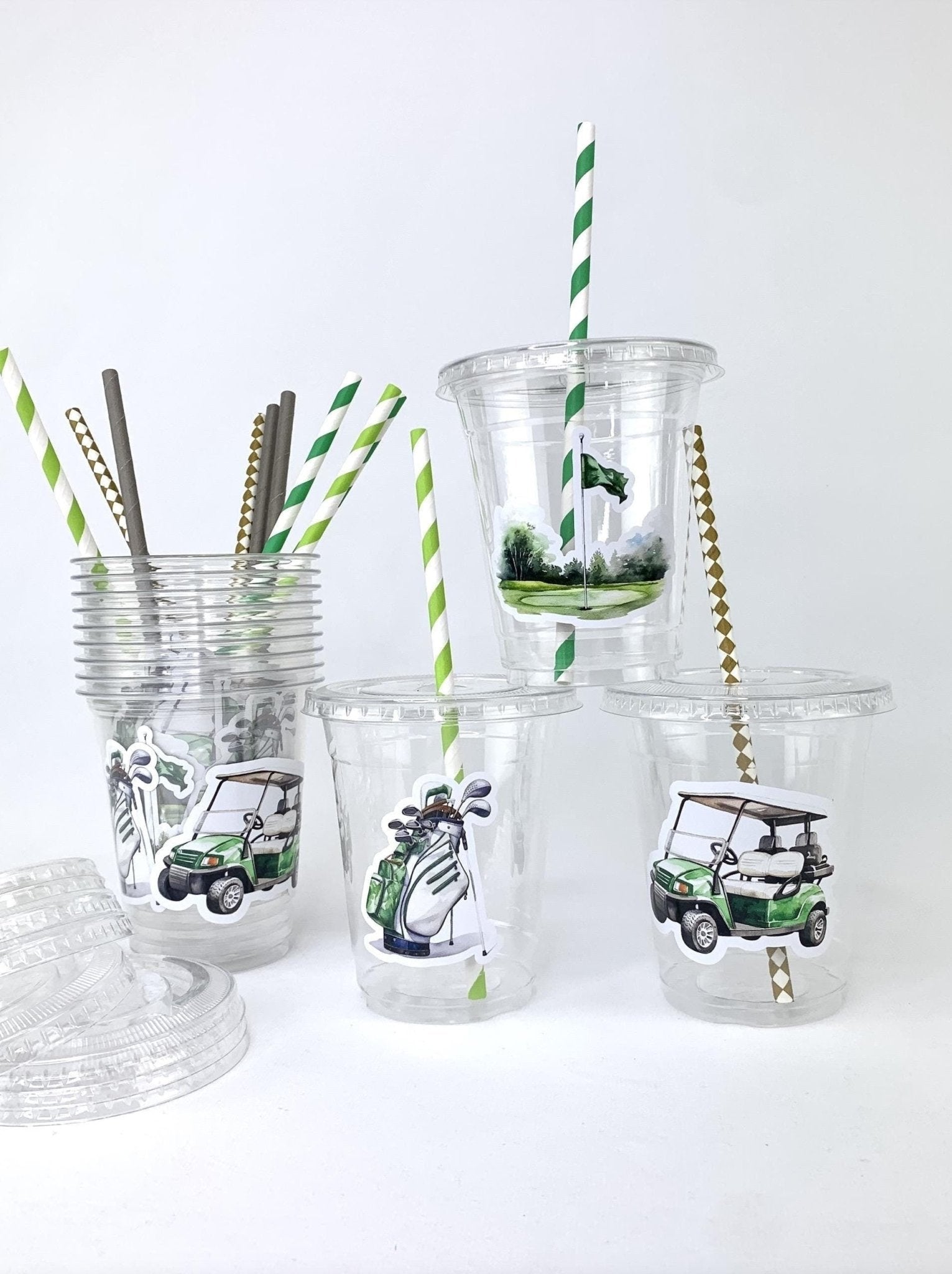Golf Party Plastic Drink Cups 12ct - Stesha Party
