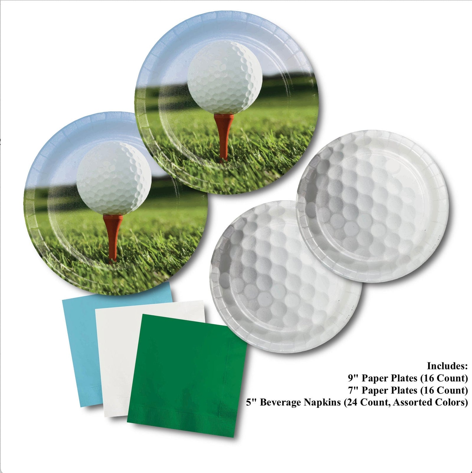 Golf Party Plates & Napkins Bundle - Stesha Party