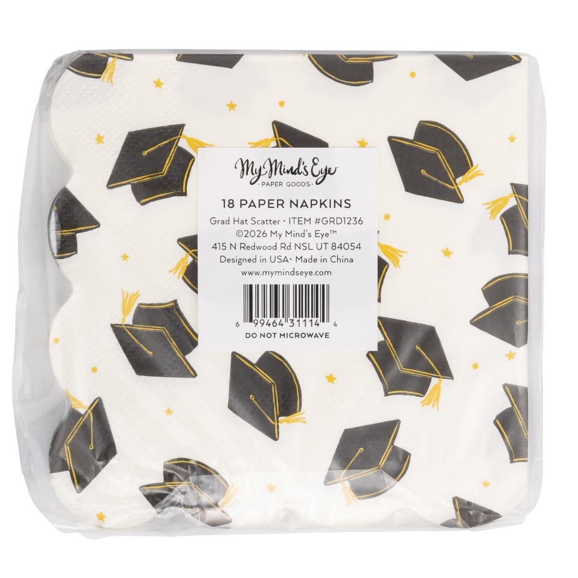 Graduation Cap Napkins 18ct - Stesha Party