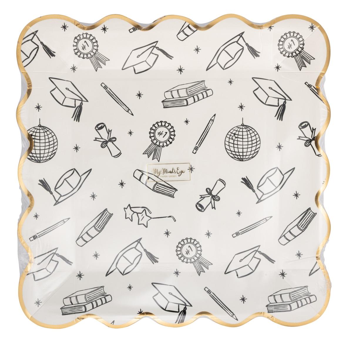 Graduation Icons Plates 8ct - Stesha Party