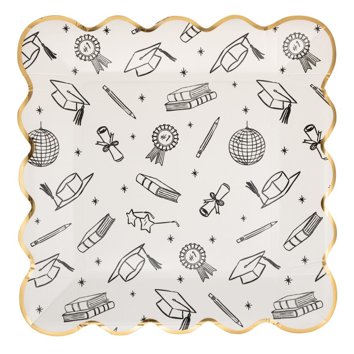 Graduation Icons Plates 8ct - Stesha Party