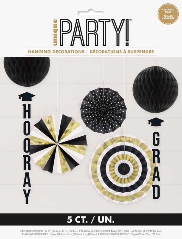 Graduation Paper Fan Decorations - Stesha Party