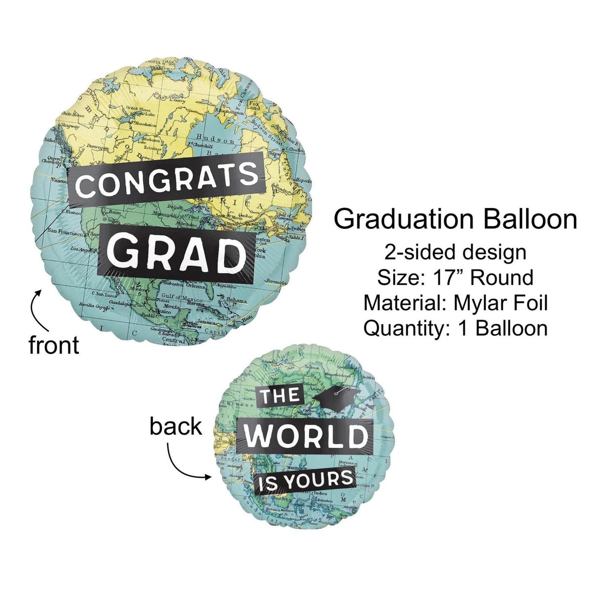Graduation Party Balloon 17" - Stesha Party