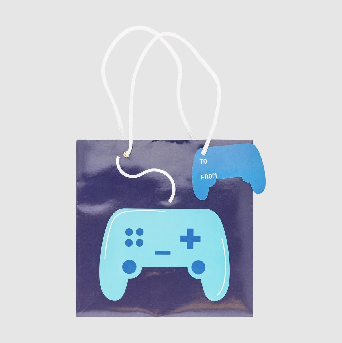 Green & Blue Video Game Birthday Gift Bags 3ct - Stesha Party