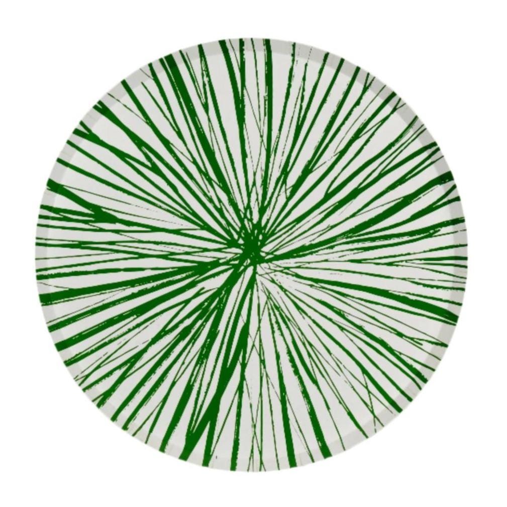 Green Burst Paper Plates 8ct - Stesha Party