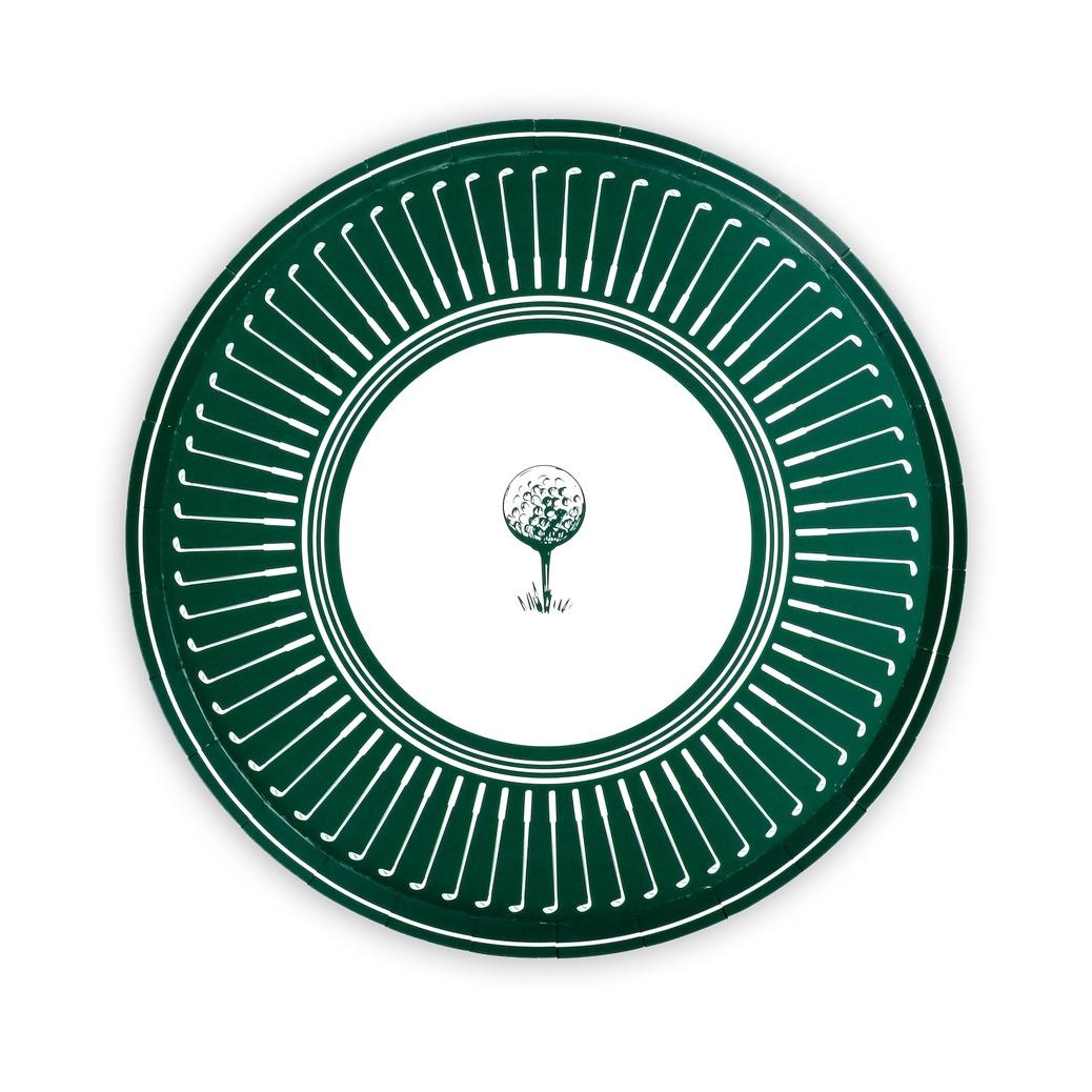 Green Golf Dinner Plates 8ct - Stesha Party