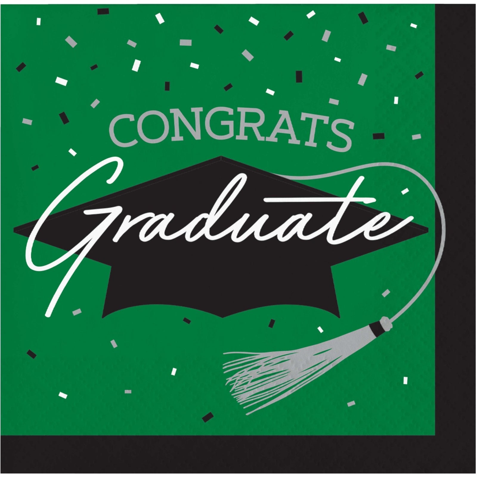 Green Graduation Party Napkins 36ct - Stesha Party