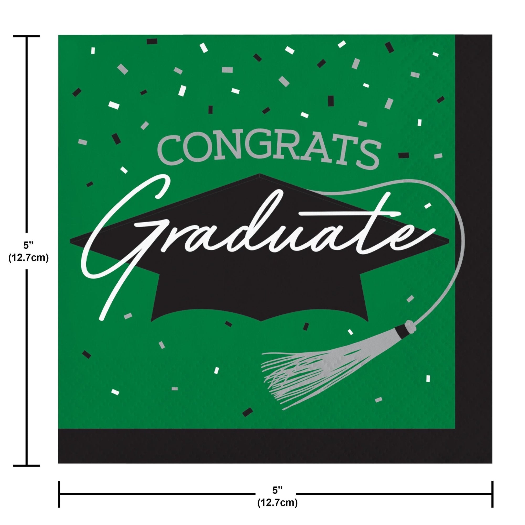 Green Graduation Party Napkins 36ct - Stesha Party