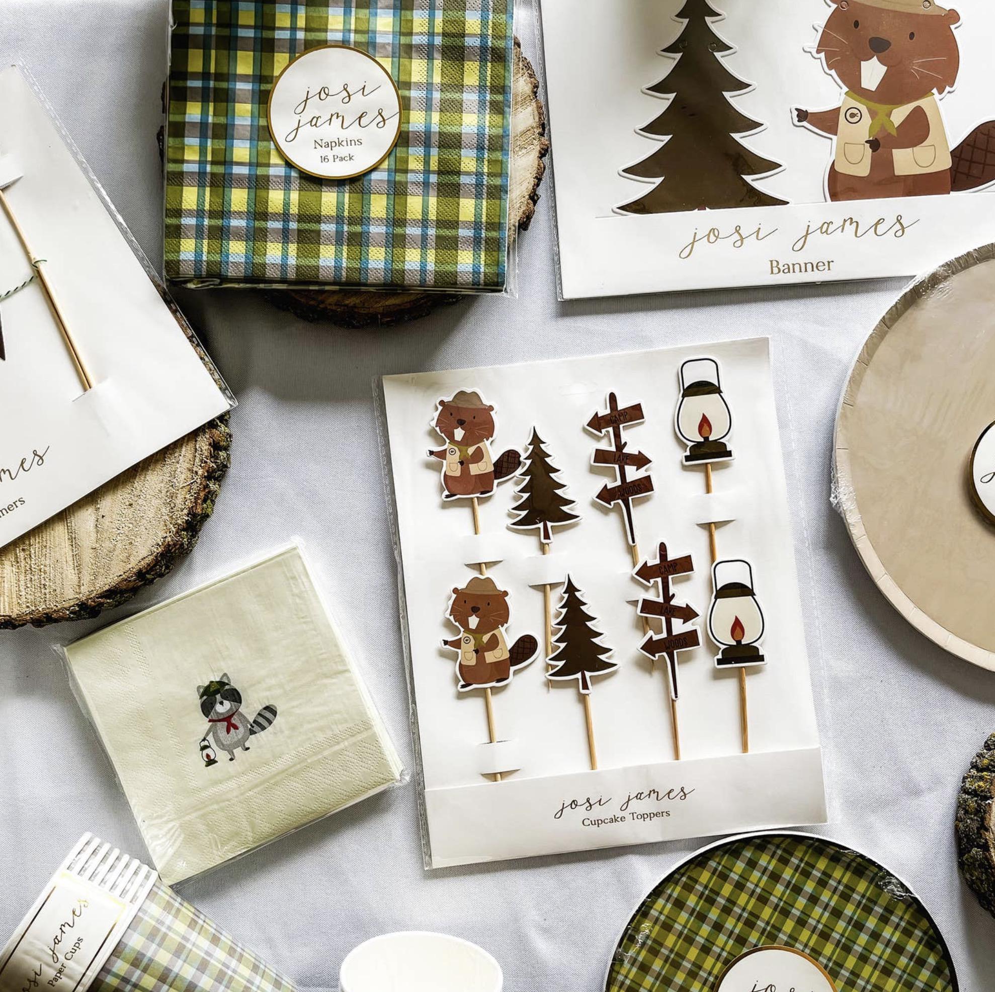 Green Plaid Paper Napkins 16ct - Stesha Party