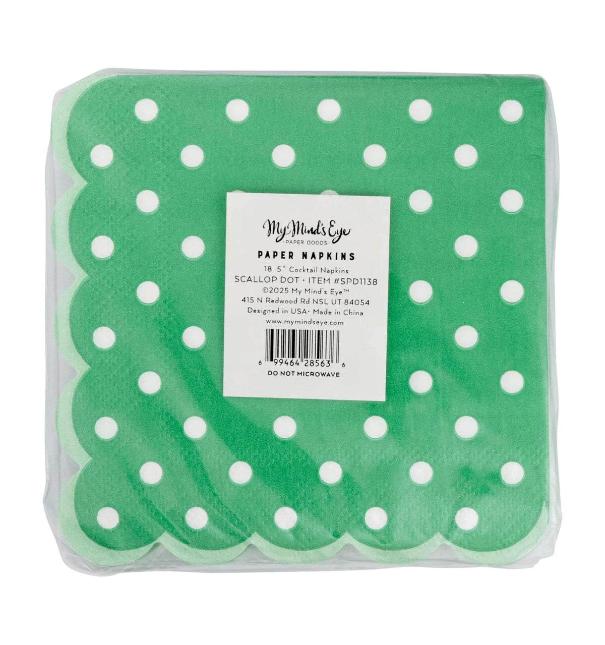 Green Scalloped Party Napkins - Stesha Party