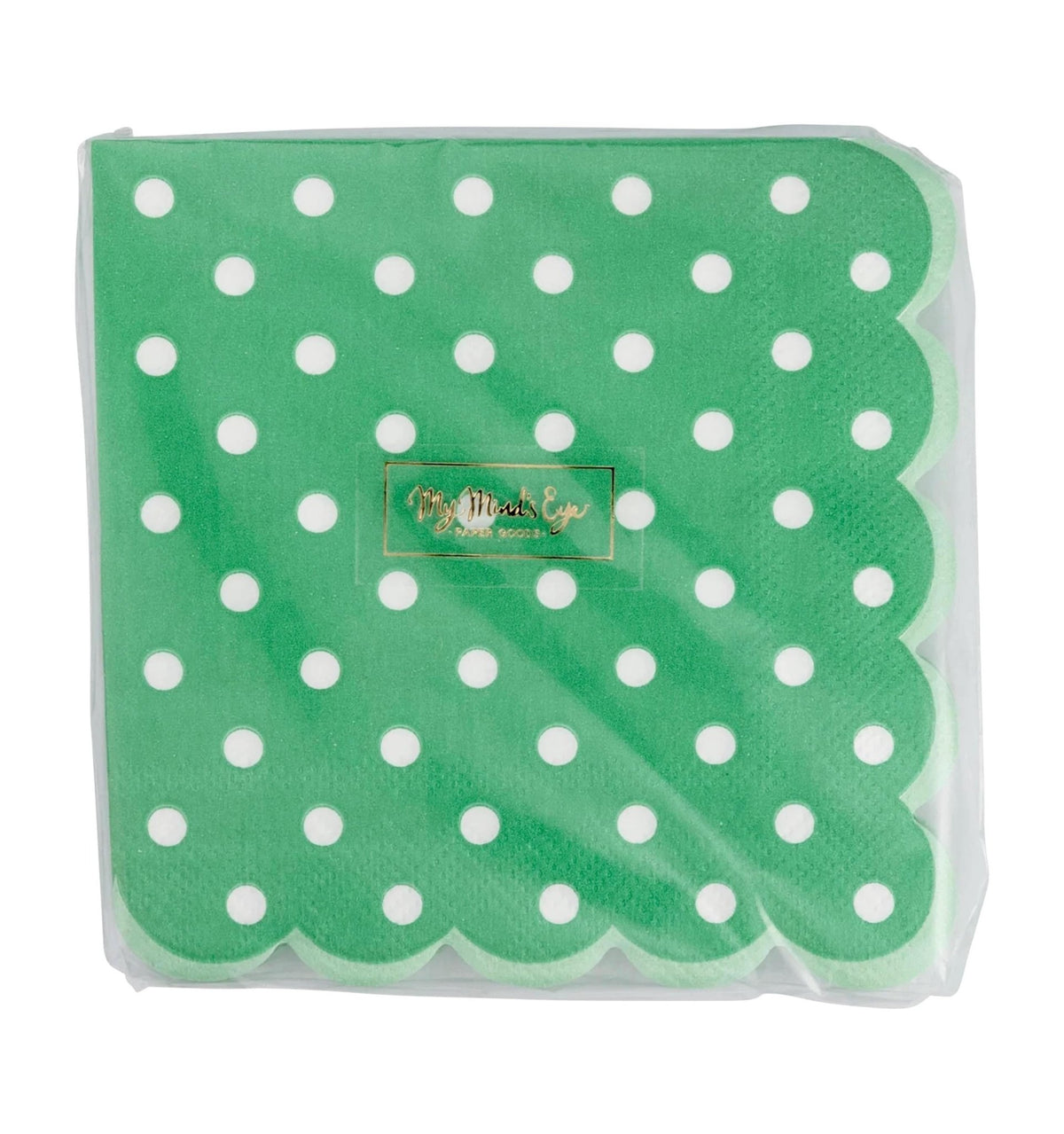 Green Scalloped Party Napkins - Stesha Party