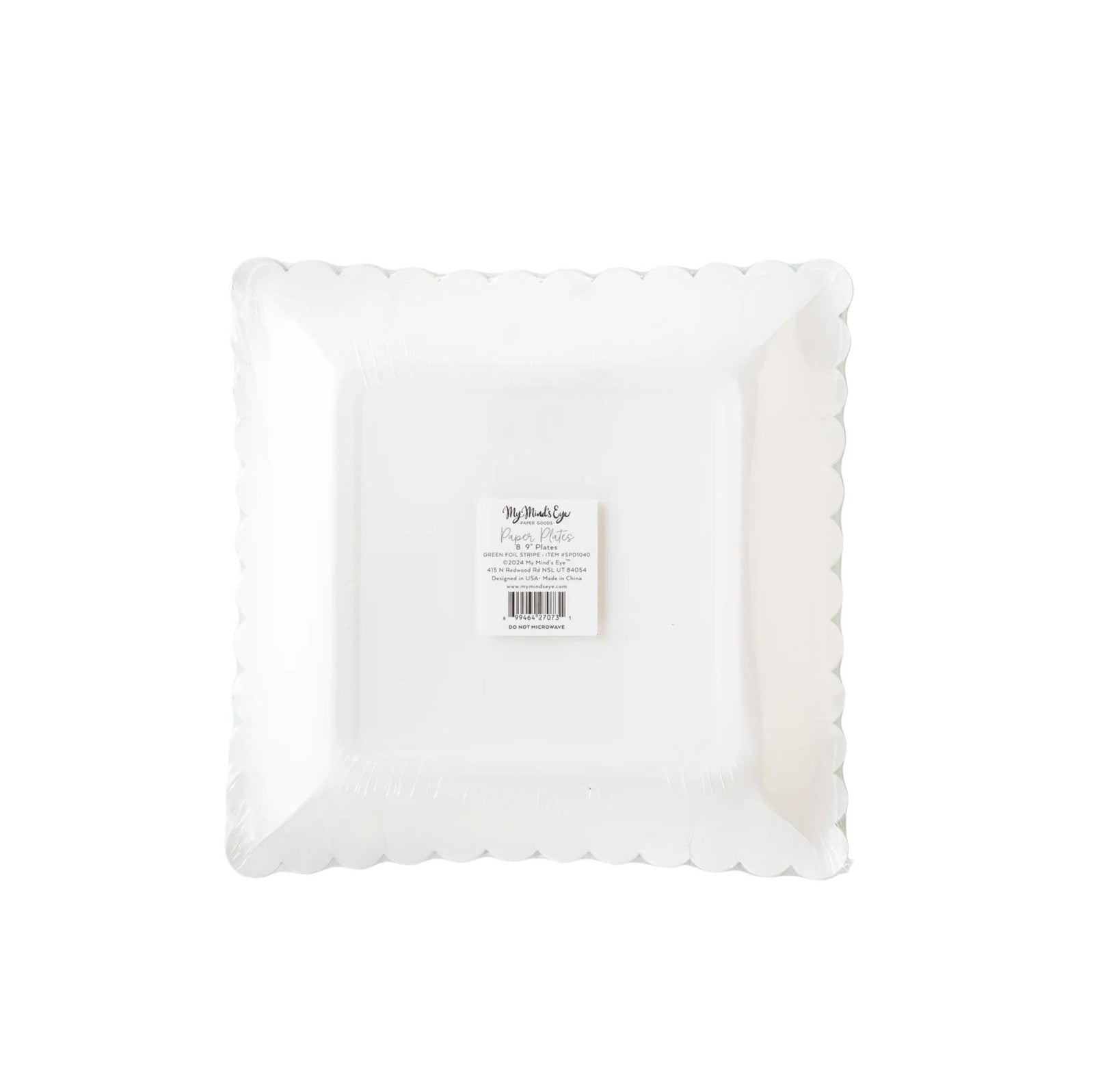 Green Striped Plates - Stesha Party