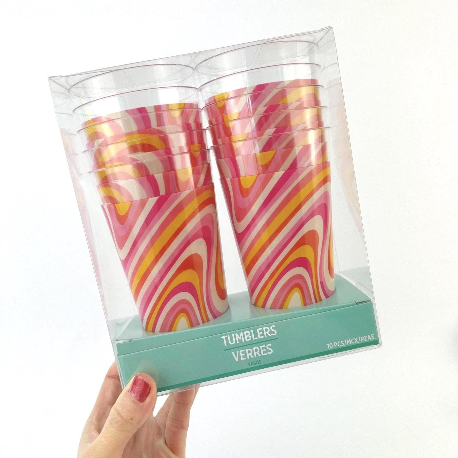 Groovy 70s Reusable Tumblers 10ct - Stesha Party
