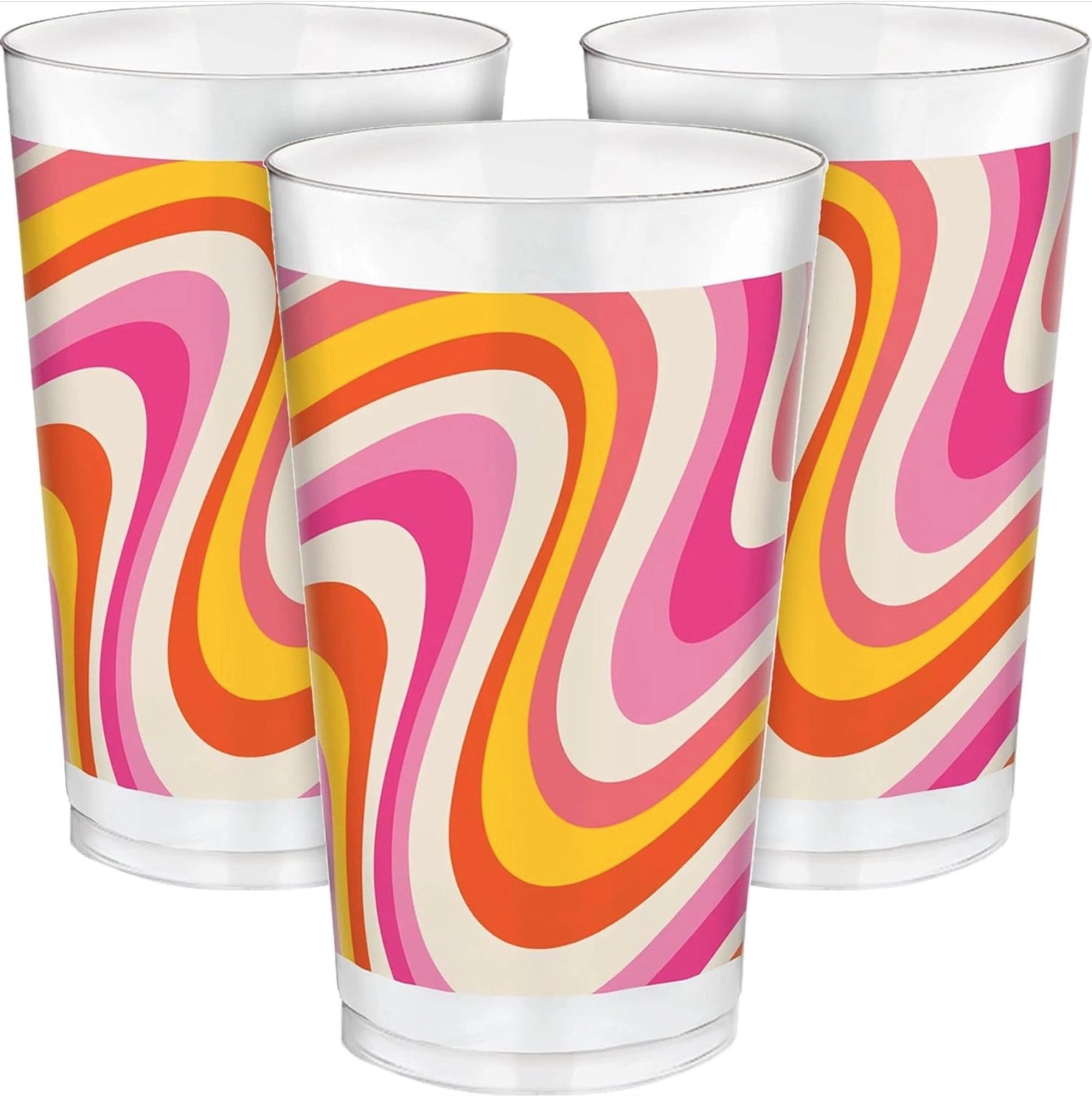 Groovy 70s Reusable Tumblers 10ct - Stesha Party