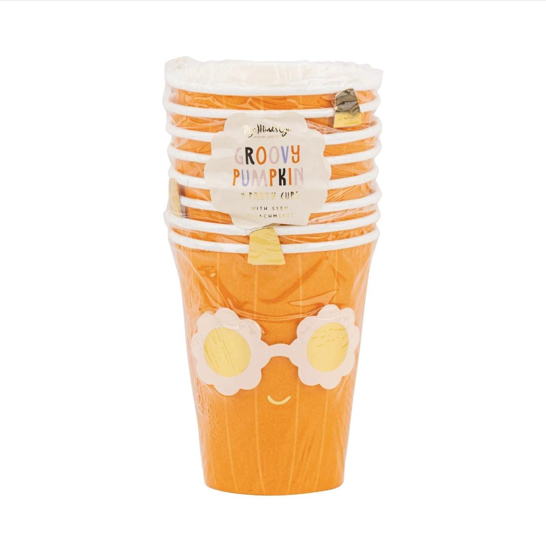 Groovy Pumpkin Party Cups 8ct - Stesha Party