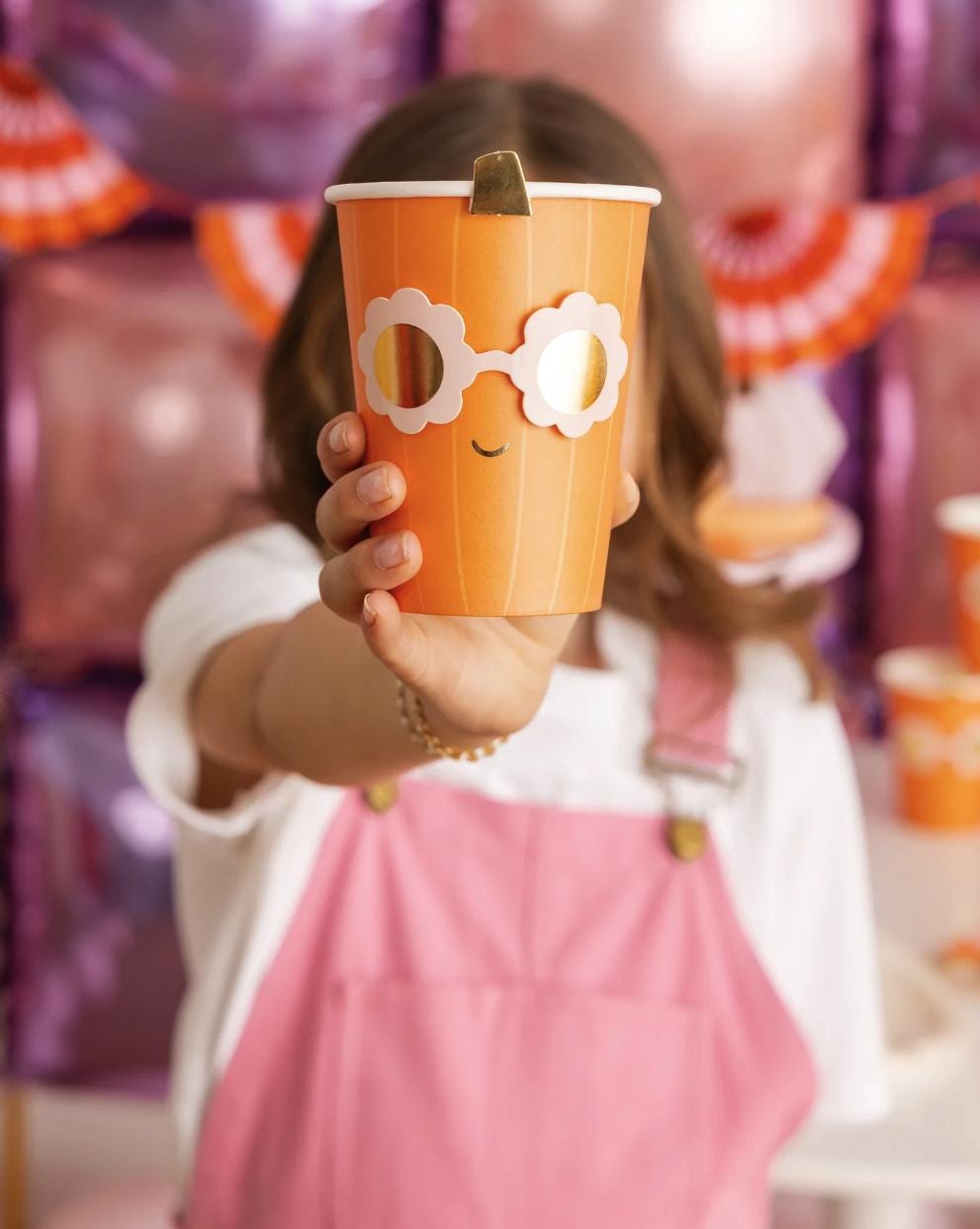 Groovy Pumpkin Party Cups 8ct - Stesha Party