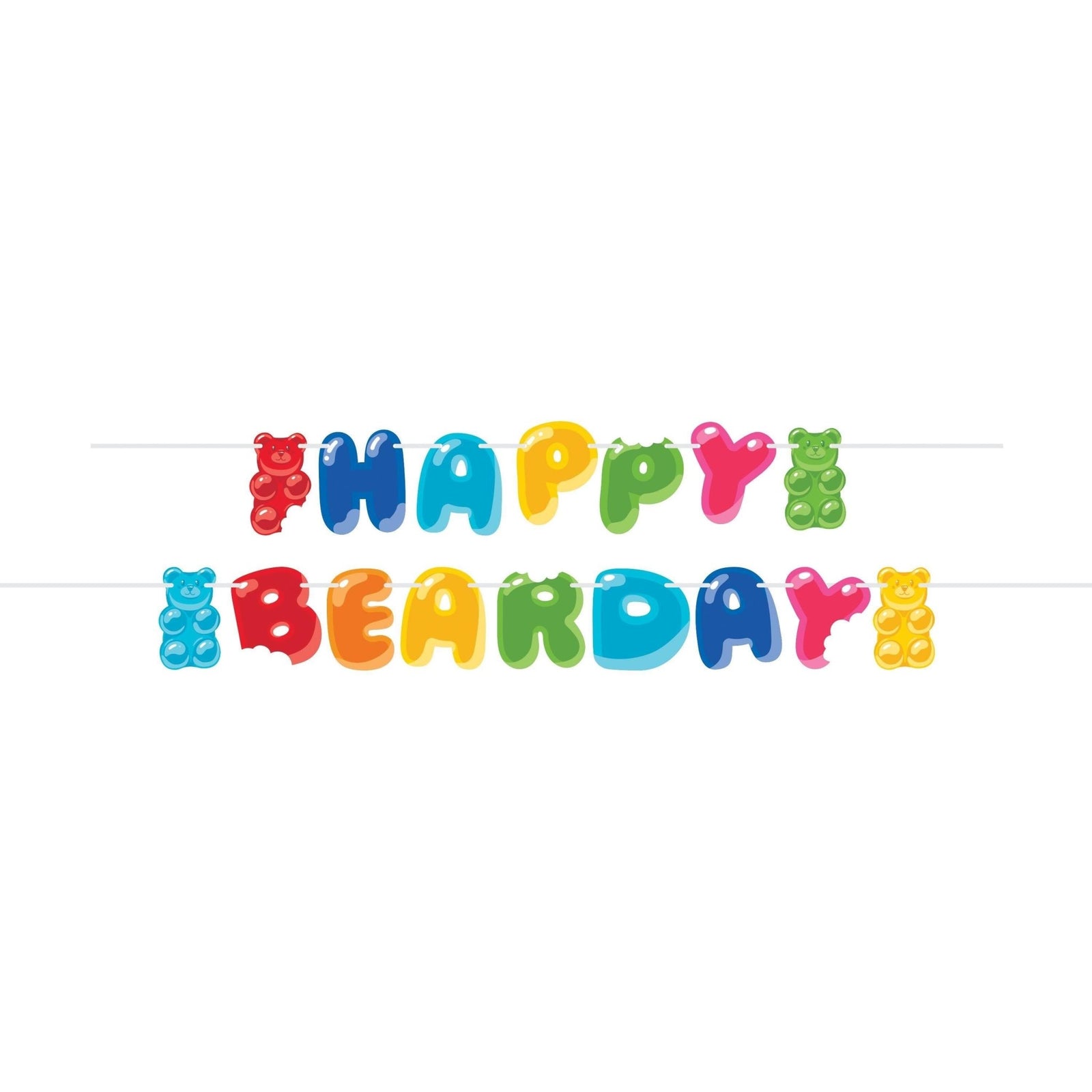 Gummy Bear Happy Bearday Banner - Stesha Party
