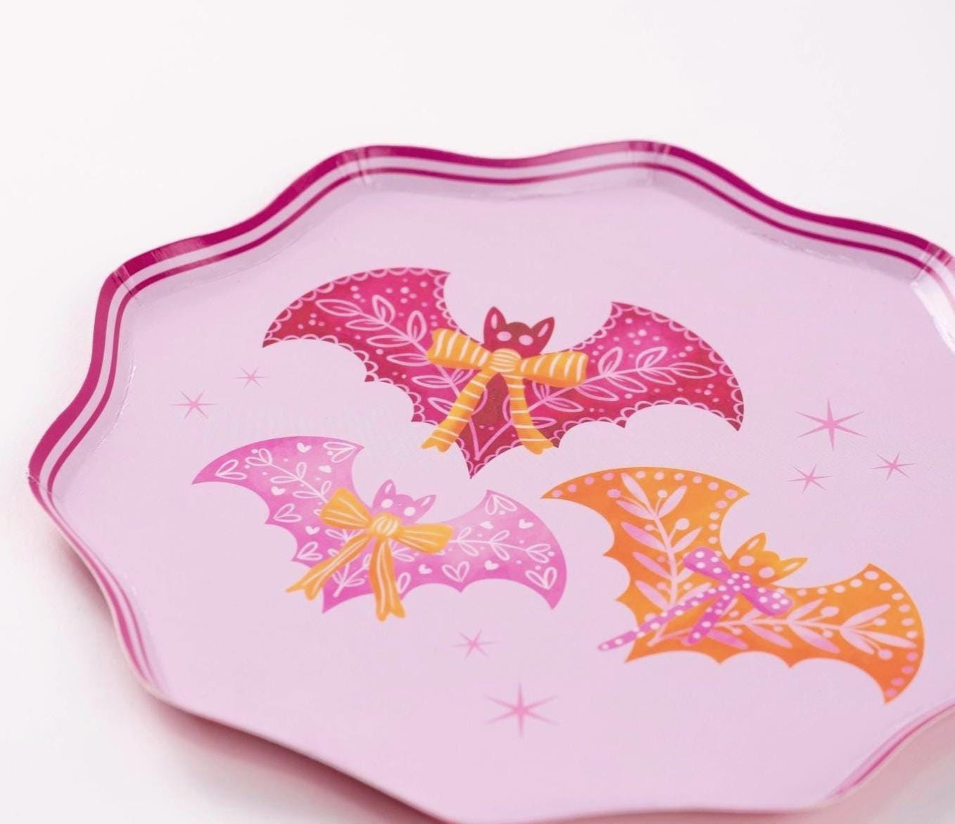 Halloween Bat Plates 8ct - Stesha Party