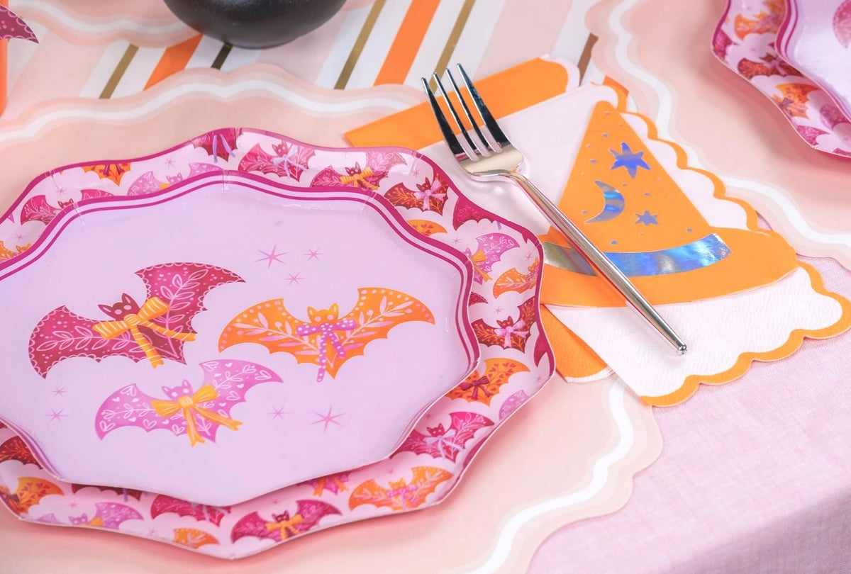 Halloween Bat Plates 8ct - Stesha Party